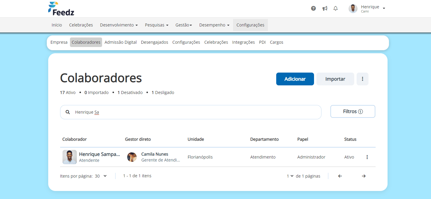 organização de documentos Feedz Departamento Pessoal